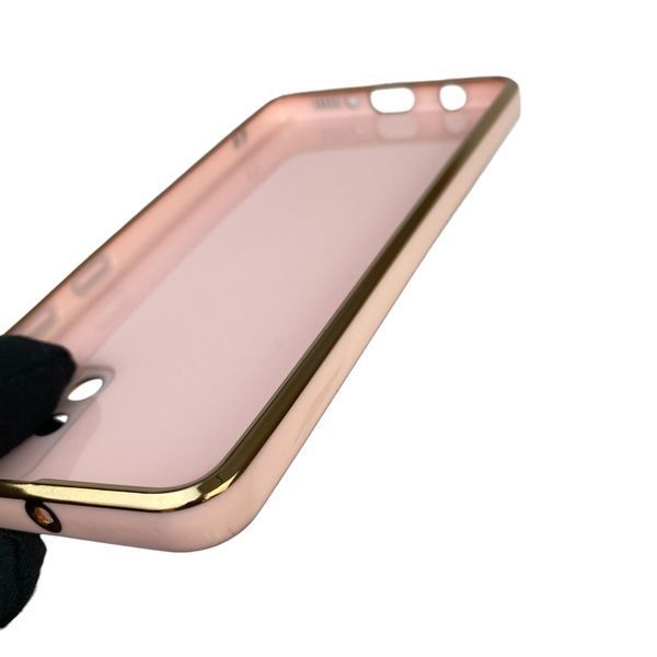 Чехол для Samsung Galaxy A51 SM-A515F с кольцом MagSafe с золотой окантовкой на самсунг а51 пудровый gs1 0022393 фото