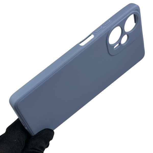 Чехол для Xiaomi Poco F5 с квадратными гранями с защитой камеры на сяоми поко ф5 голубой 0012673 фото