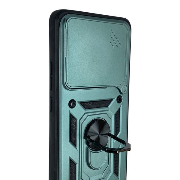 Чохол із шторкою камери для Xiaomi 14T Pro зелений (протиударний, кільце в авто) 0059739 фото