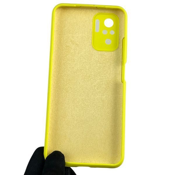 Чохол для Xiaomi POCO M5s силіконовий з мікрофіброю нековзний на сяомі поко м5с жовтий 0032492 фото