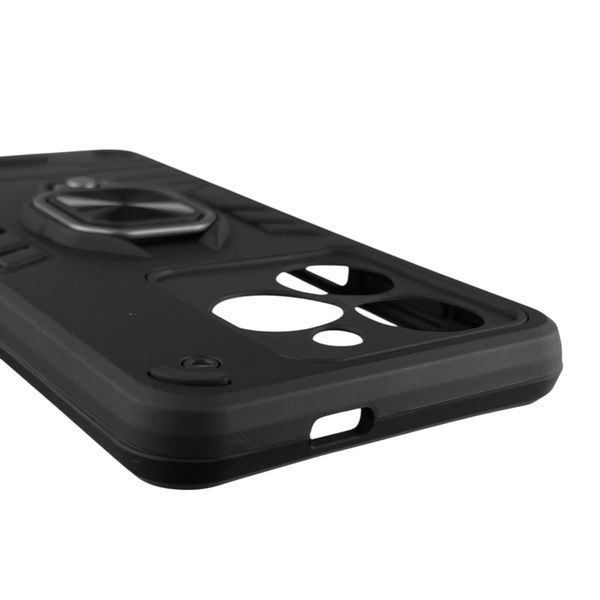 Чехол для телефона TECNO Spark Go 2024 (BG6) бронированный с кольцом-держателем на техно спарк го 2024 чёрный 0025771 фото