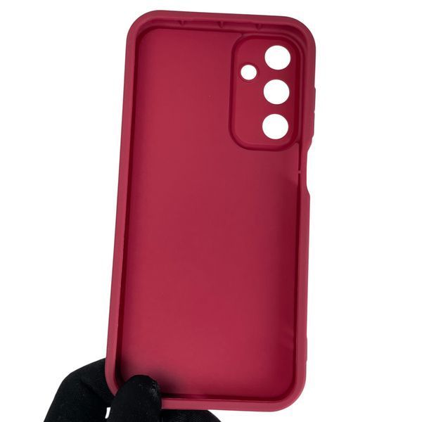 Чохол силіконовий Soft Touch з 3D принтом милий ведмедик для Samsung Galaxy A25 5G (SM-A256B) бордовий (Повний захист камери) 0044794 фото