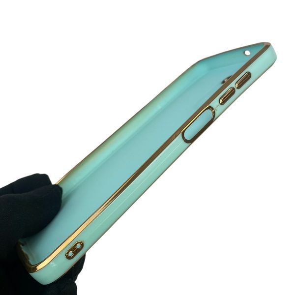 Чехол для Samsung Galaxy A04s SM-A047F с кольцом MagSafe с золотой окантовкой на самсунг а04с бирюзовый gs1 0022306 фото