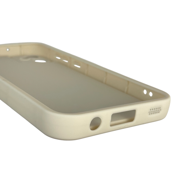 Чехол силиконовый Soft Touch с 3D принтом для Samsung Galaxy A05 (SM-A055) молочный (Полная защита камеры) 0040372 фото