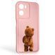 Чехол силиконовый Soft Touch с 3D принтом смешного теда мишки для Motorola G05 розовый (Полная защита камеры) 0049134 фото 1