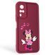 Чехол силиконовый Soft Touch с 3D принтом волшебной минни маус для Vivo Y53S бордовый (Полная защита камеры) 0050440 фото 1