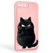 Чехол силиконовый Soft Touch с 3D принтом злой котик для Apple iPhone 8 Plus розовый (Полная защита камеры) 0047237 фото 1