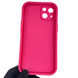 Чохол силіконовий Soft Touch з 3D принтом жіночим для Apple iPhone 13 малиновий (Повний захист камери) 0042460 фото 4