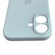 Чехол Silicone Case для Apple iPhone 17 синий Sierra Blue (soft touch, кольца камеры, микрофибра) 0061903 фото 5