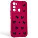 Чохол силіконовий Soft Touch з 3D принтом Бантики для Tecno Spark 8С малиновий (Повний захист камери) 0057828 фото 1