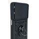 Чехол противоударный для Motorola G57 с магнитной пластиной со шторкой на камере черный 0051676 фото 4