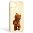 Чохол силіконовий оригінальний Soft Touch з 3D принтом кумедний тед ведмідик для Realme C25Y молочний (Повний захист камери) 0048515 фото
