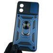 Чохол для Motorola E13 PAXT0034RS броньований з кільцем зі шторкою на камеру на моторола е13 темно-синій