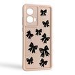 Чохол силіконовий Soft Touch з 3D принтом Великі бантики для Samsung Galaxy A57 5G (A576B) рожевий (Повний захист камери)