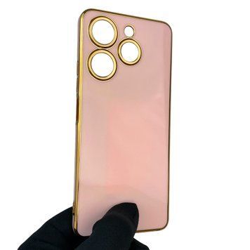Чехол для TECNO Spark 10 Pro KI7 с защитой камеры с золотой окантовкой на техно спарк 10 про пудровый gs1 0019829 фото
