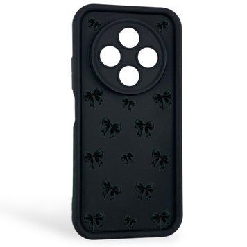 Чехол силиконовый Soft Touch с 3D принтом для Tecno Spark 30C черный (Полная защита камеры) 0057814 фото
