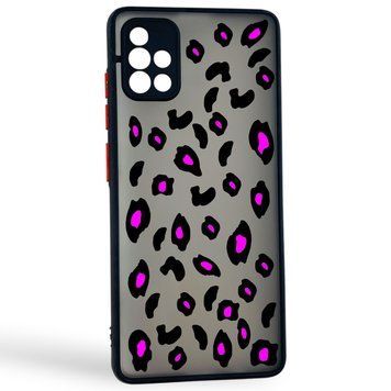 Чохол для телефона Samsung Galaxy A51 (SM-A515F) с 3D принтом патерн леопард плями із захистом камери чорний 0059345 фото