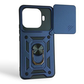 Чехол со шторкой камеры для Xiaomi 17T Pro синий (кольцо-держатель, противоударный) 0059837 фото