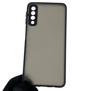 Чохол для Samsung Galaxy A7 2018 (SM-A750) матовий з високими бортами з захистом камери на самсунг A7 2018 чорний 0013404 фото