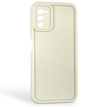 Чехол силиконовый Soft Touch для Samsung Galaxy A03s молочный (Полная защита камеры) 0053950 фото
