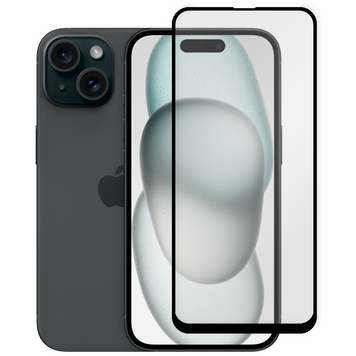 Захисне скло 6D OG для телефона Apple iPhone 15 повноекранне протиударне на айфон 15 чорне 0013965 фото
