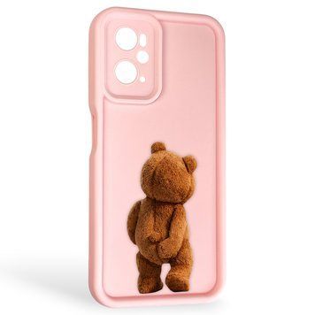 Чохол силіконовий Soft Touch з 3D принтом кумедний тед ведмідик для OPPO A76 рожевий (Повний захист камери) 0049390 фото