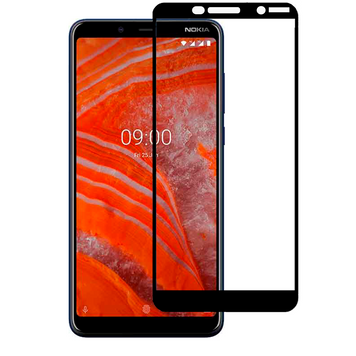 Защитное стекло для телефона Nokia 3.1 Plus противоударное полноэкранное на нокиа 3.1 плюс черное 0038219 фото