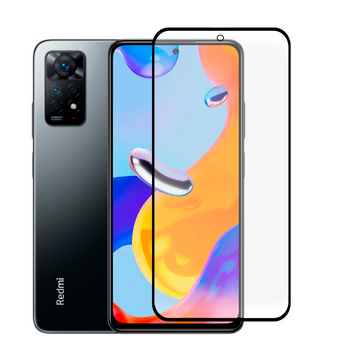 Защитное стекло для телефона Xiaomi Redmi Note 11 Pro 4G противоударное на сяоми редми нот 11 про 4г черное 0038933 фото