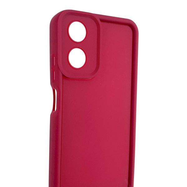 Чехол силиконовый Soft Touch для Motorola E14 бордовый (Полная защита камеры) 0054382 фото
