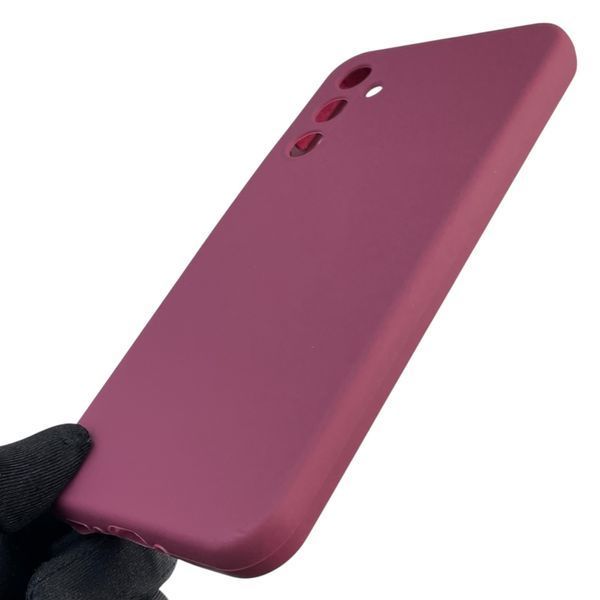 Чохол для Samsung Galaxy A34 5G (SM-A346E) силіконовий з мікрофіброю нековзний на самсунг а34 5г бордовий 0031942 фото
