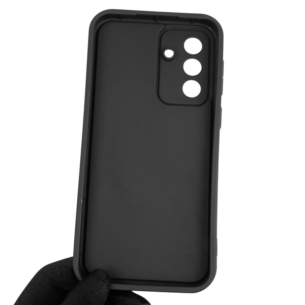 Чехол силиконовый оригинальный Soft Touch с 3D принтом милый мишка для Samsung Galaxy A36 5G (SM-A366U) черный (Полная защита камеры) 0043501 фото
