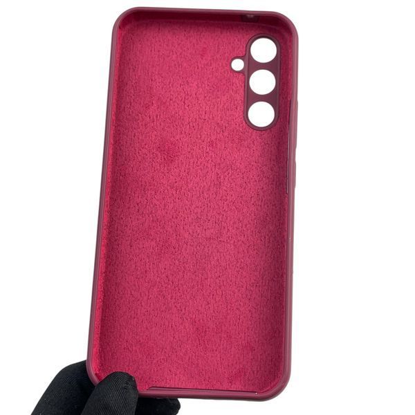 Чохол для Samsung Galaxy A34 5G (SM-A346E) силіконовий з мікрофіброю нековзний на самсунг а34 5г бордовий 0031942 фото