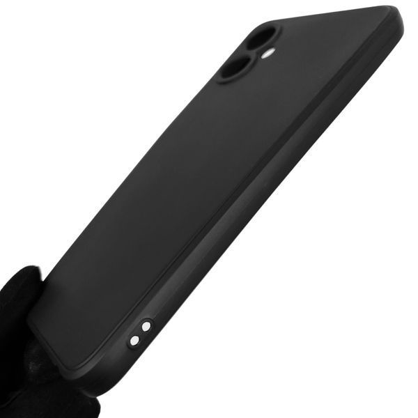 Чохол для TECNO Spark 9 Pro KH7n протиударний однотонний із квадратними гранями та захистом камери на техно спарк 9 про чорний 0001182 фото