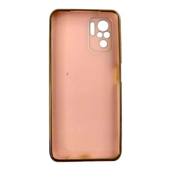 Чехол для Xiaomi Redmi Note 10 с принтом золотые бабочки с защитой камеры с золотой окантовкой 0059524 фото