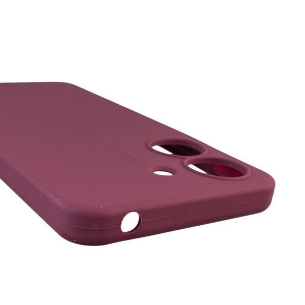 Чехол для Xiaomi POCO C65 силиконовый с микрофиброй нескользящий на сяоми поко с65 бордовый 0032474 фото