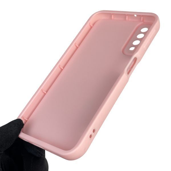 Чехол силиконовый оригинальный Soft Touch с 3D принтом злой котик для Samsung Galaxy A7 2018 (SM-A750) розовый (Полная защита камеры) 0046545 фото