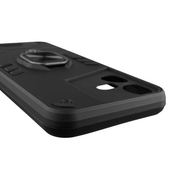 Чехол для телефона TECNO Pova Neo 3 (LH6n) бронированный с кольцом-держателем на техно пова нео 3 чёрный 0025752 фото