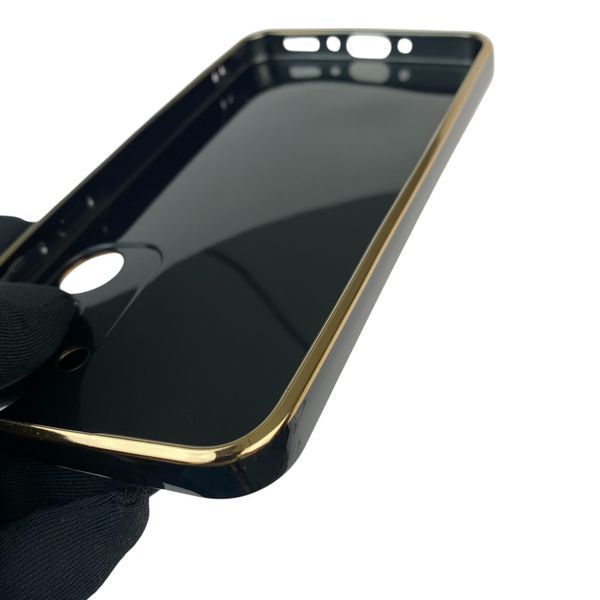 Чохол для Samsung Galaxy A35 5G (SM-A356B) глянцевий із захистом камери із золотою окантовкою на самсунг а35 5г чорний gs1 0019757 фото