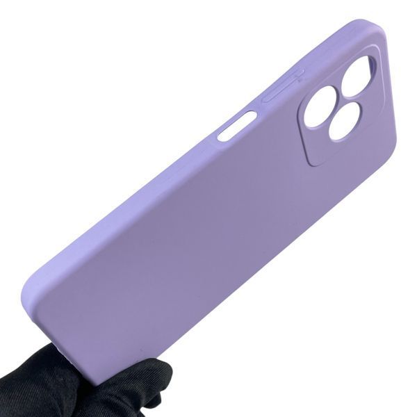 Чехол для Realme C51 силиконовый с микрофиброй нескользящий на реалми с51 сиреневый 0031807 фото