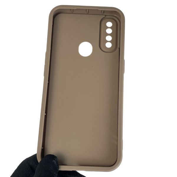 Чехол силиконовый Soft Touch с 3D принтом злой котик для Oppo A31 коричневый (Полная защита камеры) 0046948 фото
