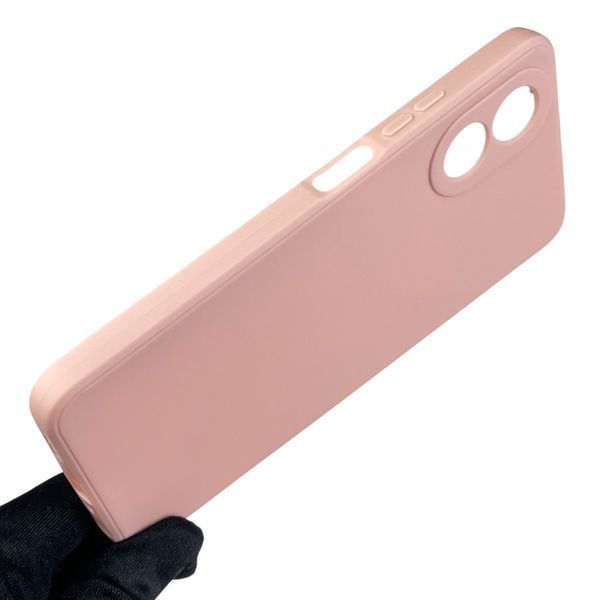 Чохол для OPPO A38 з квадратними гранями із захистом камери на оппо а38 пудровий 0012409 фото