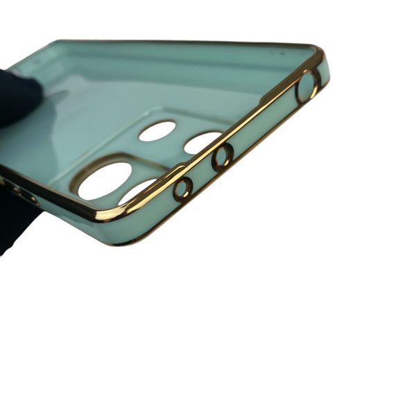 Чохол для Xiaomi Redmi Note 13 5G з кільцем MagSafe із золотою окантовкою на сяомі редмі нот 13 бірюзовий gs1 0022636 фото