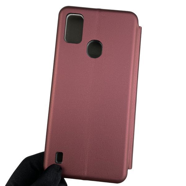 Чехол-книжка для ZTE BLADE A51 с подставкой на зте блэйд а51 бордовая 0001690 фото