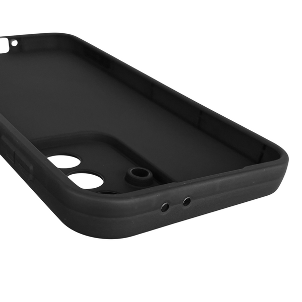 Чехол силиконовый оригинальный Soft Touch с 3D принтом милый мишка для Samsung Galaxy A36 5G (SM-A366U) черный (Полная защита камеры) 0043501 фото