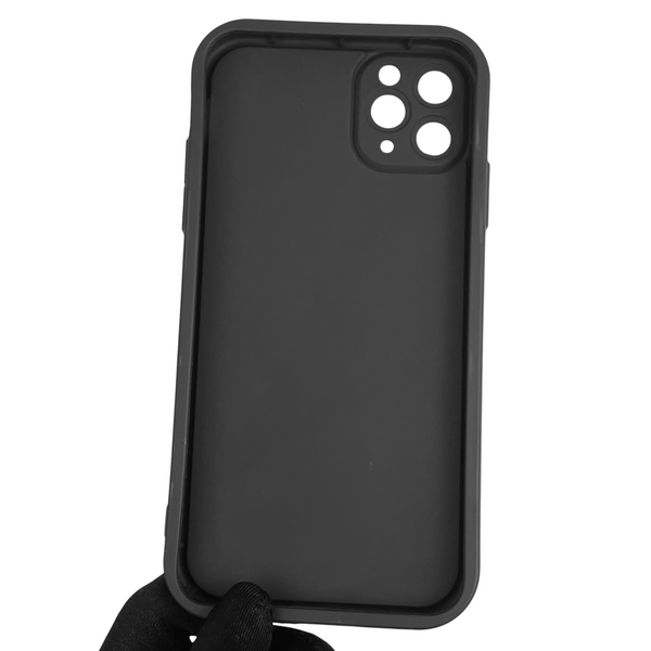 Чехол силиконовый Soft Touch с 3D принтом женским для Apple iPhone 11 Pro Max черный (Полная защита камеры) 0042444 фото
