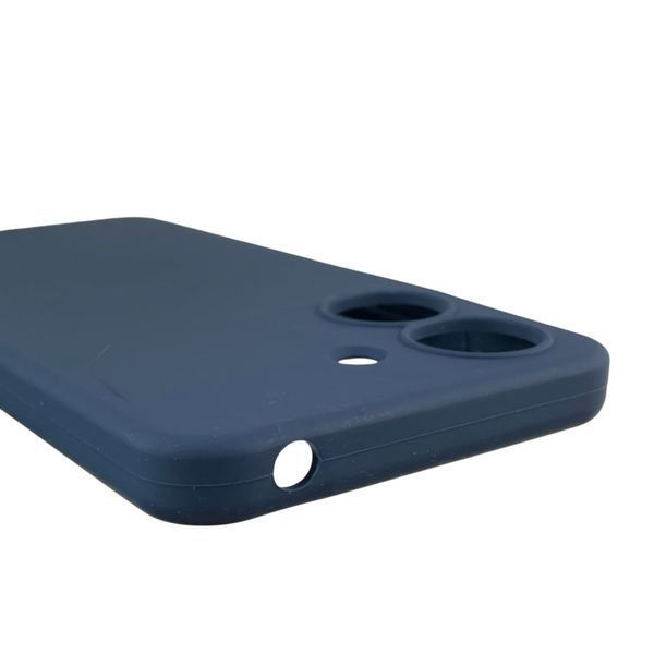 Чохол для Xiaomi Redmi 13C силіконовий з мікрофіброю нековзний на сяомі редмі 13с темно-синій 0032592 фото