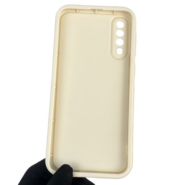 Чехол силиконовый Soft Touch с 3D принтом женским для Samsung Galaxy A50 (SM-A505F) молочный (Полная защита камеры) 0042722 фото