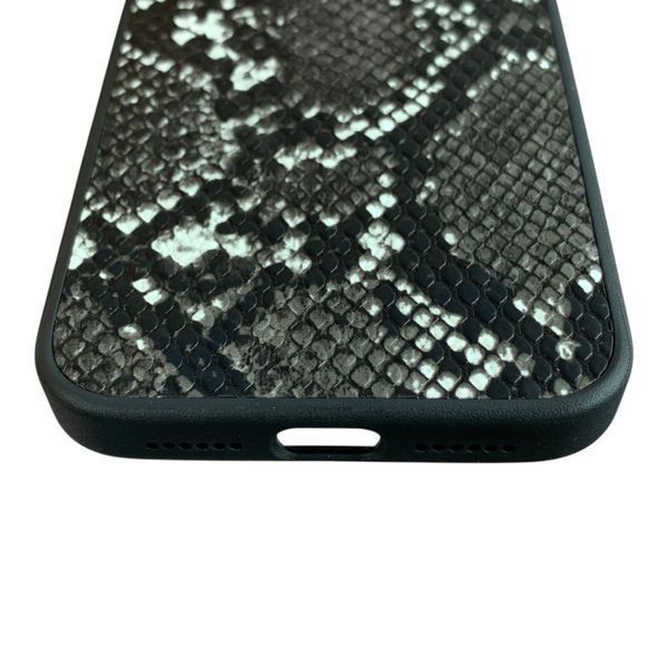 Чехол Kajsa Glamorous Snake для iPhone 17 Pro Max черный (MagSafe, металлическое кольцо камеры, премиум) 0062039 фото
