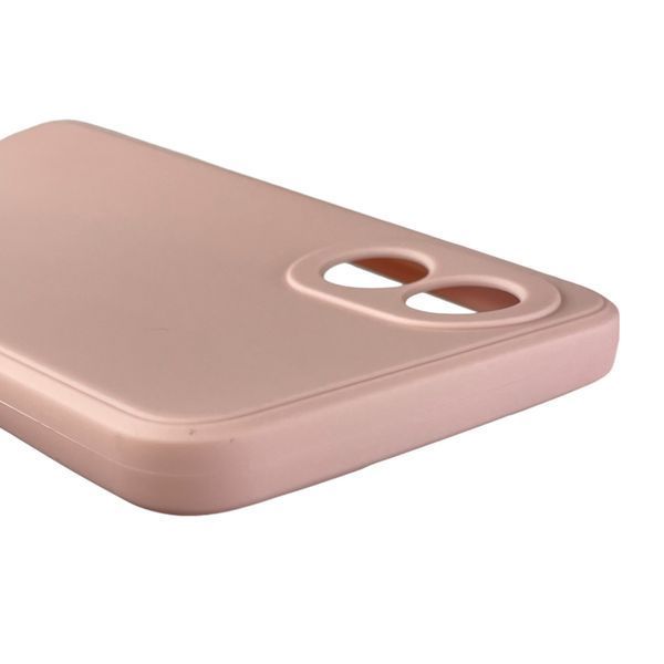 Чохол для OPPO A38 з квадратними гранями із захистом камери на оппо а38 пудровий 0012409 фото