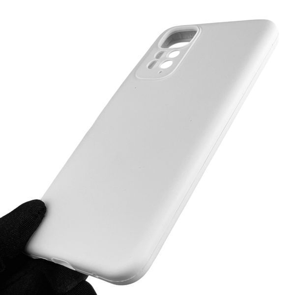 Чехол для Xiaomi Redmi Note 11 4G силиконовый с микрофиброй нескользящий на сяоми редми нот 11 4г белый 0032661 фото